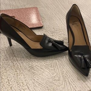 Black tassel toe High heels